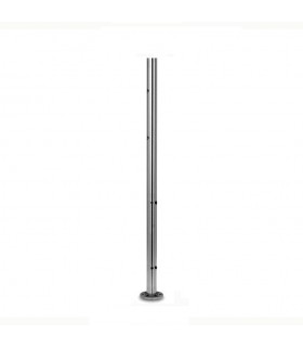 Poteau d'angle taraudé M6 montage câble et verre INOX316