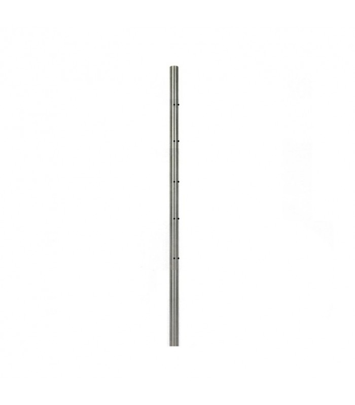 Poteau Ø42,4mm d'angle fixation à l'anglaise, pour montage cable traversant ø4 ou 6mm INOX 316