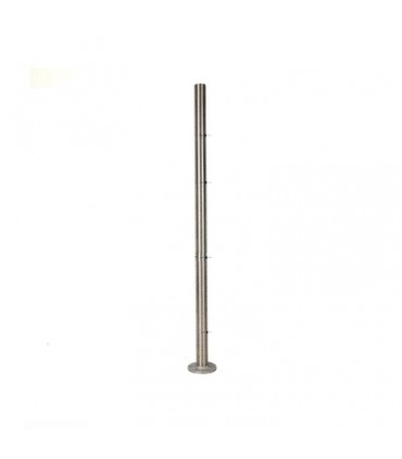Poteau de départ taraudé pour montage cable traversant et verre INOX 316
