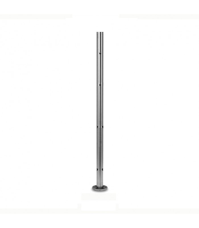 Poteau Ø42,4mm intermédiaire taraudé M6 montage câble et verre INOX316