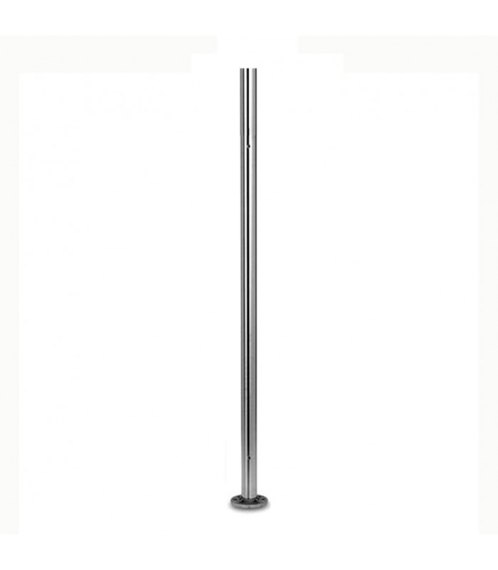 Poteau Ø42,4mm de départ taraudé pour montage de verres INOX316