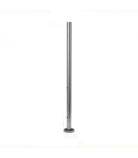 Poteau départ droit taraudé M6+M8montage câble et verre INOX316