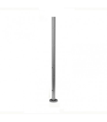 Poteau départ droit taraudé M6+M8montage câble et verre INOX316