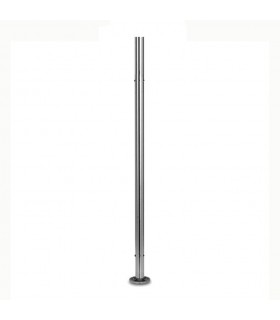 Poteau intermédiaire taraudé montage verre INOX316