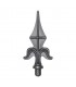Pointe de lance 190mm diametre 20mm forme de lys estampée acier