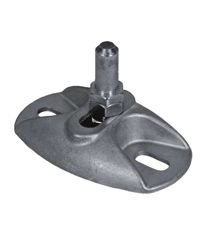 Crapaudine inox pour portail réglable deux axes