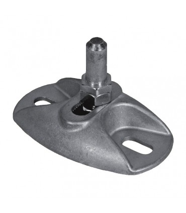 Crapaudine inox pour portail réglable deux axes