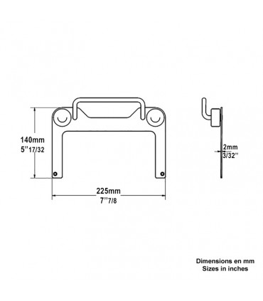 Outil de réglage longitudinal des verres dans un profil aluminium