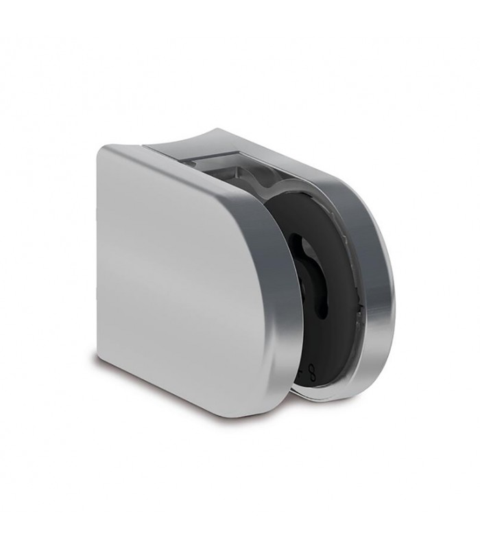 Pince à verre ronde 65x45mm en inox Ø42,4mm avec système multi-verres