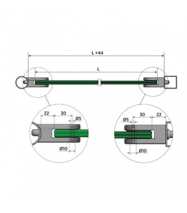 Pince à verre ronde 65x45mm en inox Ø42,4mm avec système multi-verres