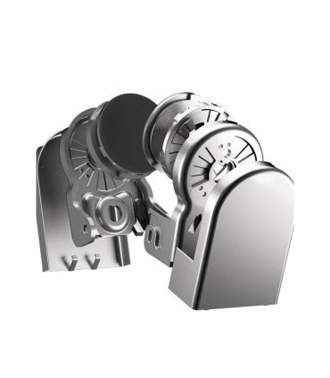 Pince à verre carrée 65x45mm en inox Ø42,4mm avec système multi-verres