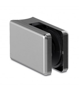 Pince à verre carrée 65x45mm en inox Ø42,4mm avec système multi-verres