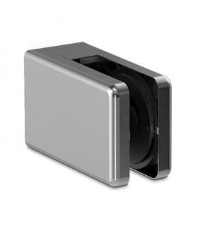 Pince à verre carrée 65x45mm en inox pour plat avec système multi-verres