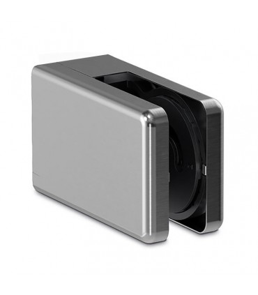 Pince à verre carrée 65x45mm en inox pour plat avec système multi-verres