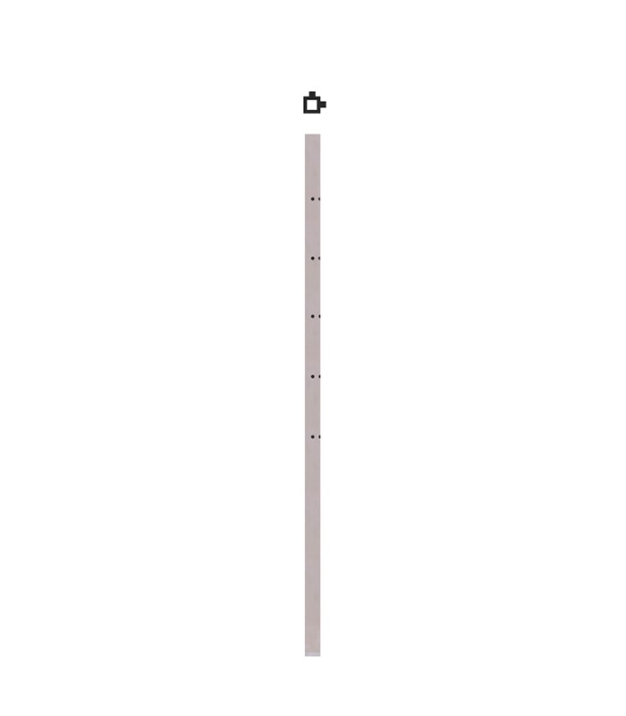 Poteau d'angle 40x40mm fixation à l'anglaise, pour montage cable traversant INOX 316