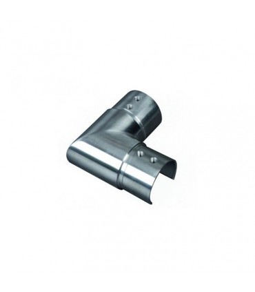 Coude 90° horizontal de main courante inox 316 ronde Ø42,4mm