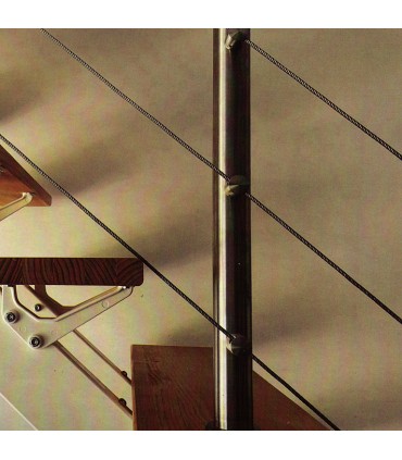 Connecteur en applique pour câble Ø4mm sur tube Ø42,4mm