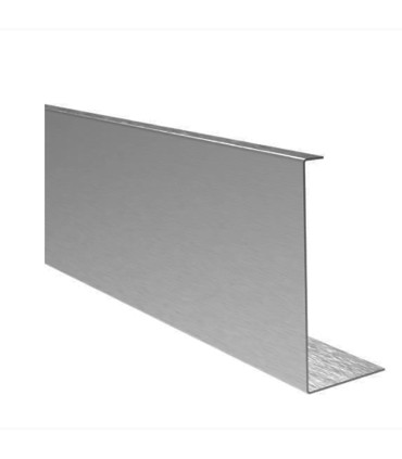 Revêtement de finition frontale pour rail avec fixation à l'anglaise
