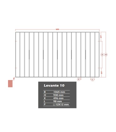 Grille de cloture LEVANTE 10 prête à poser