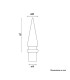 Pointes de lances 70mm embouts de 10mm en aluminium pour portails et clotures