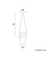 Pointes de lances 70mm embouts de 12mm pour portails et clotures aluminium