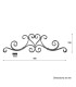 Volutes assemblées 880x230mm plat de 16x8mm extrémités forgées à chaud en queue de carpe