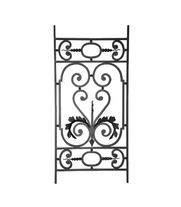 Panneau décoratif ART DECO 1060x500mm carré 12x12mm volutes martelées extrémités façon noyaux