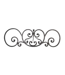 Panneau décoratif ART DECO 860x270mm carré 12x12mm volutes martelées extrémités façon noyaux