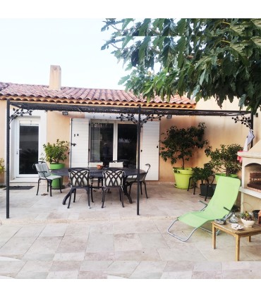 Panneau décoratif feuillage 600x400mm rond ø10mm feuilles et tulipes