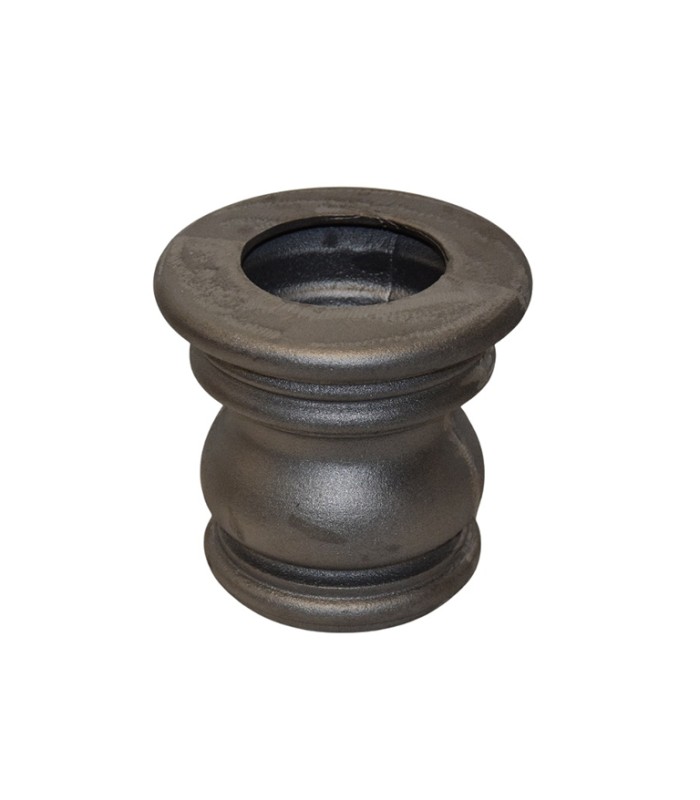 Chapiteau en  fonte hauteur 190mm pour tube ø100mm extérieur de poteau colonne