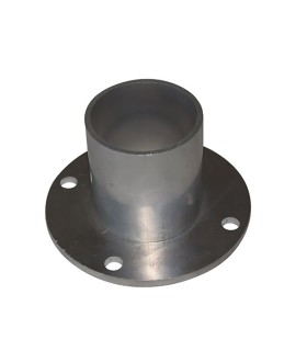 Fixation basse 70mm pour tube ø80mm aluminium  de poteau modulaire