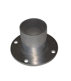 Fixation basse 70mm pour tube ø100mm aluminium  de poteau modulaire