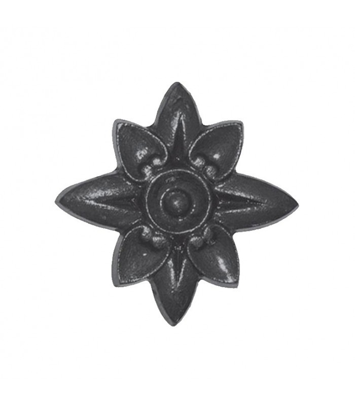 Rosaces en fonte 85x85mm epr 13mm trou M5 décoration de structures métal
