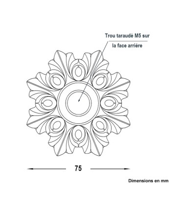 Rosaces aluminium Ø55mm épaisseur de 13mm pour bas de portillons et portails