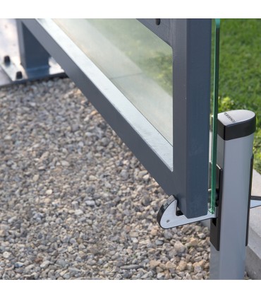 Butée arrêtoir à sceller en aluminium hauteur 500mm pour tube 40 à 60mm