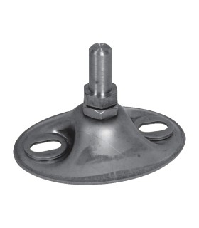 Crapaudine pivot 90x70mm axe ø12mm acier inoxydable à fixer au sol