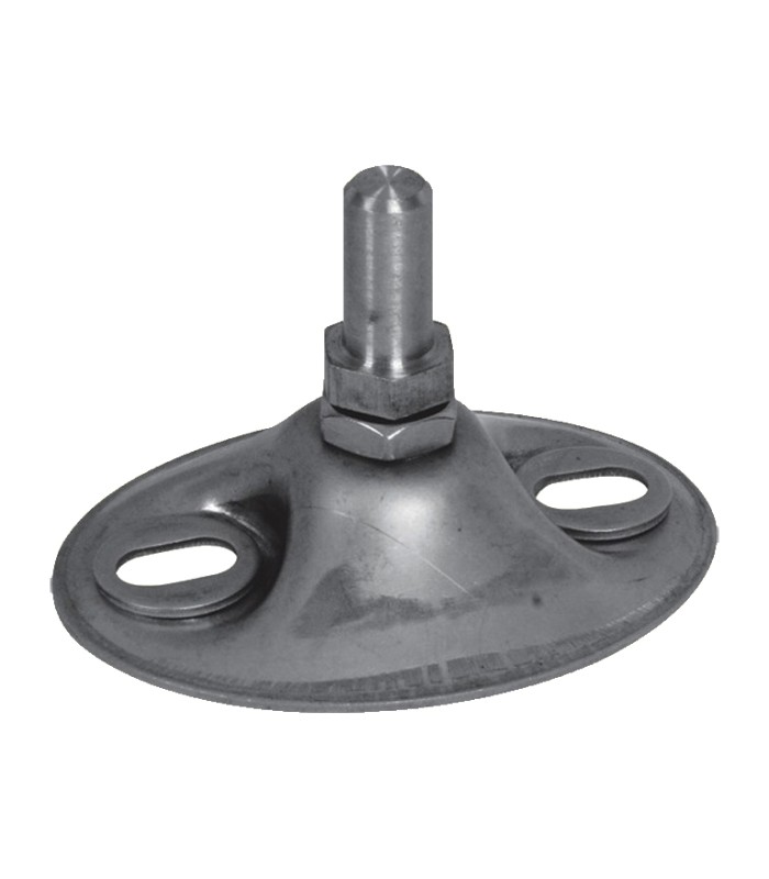 Crapaudine pivot 90x70mm axe ø12mm acier inoxydable à fixer au sol