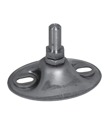 Crapaudine pivot 90x70mm axe ø12mm acier inoxydable à fixer au sol