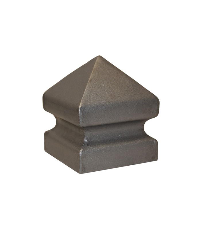 Couvre pilastre acier 100x100mm à tête pointe diamant à souder