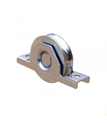 Roulette à encastrer Ø100mm avec gorge en U double roulement à billes