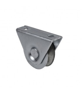 Roulette à visser Ø60mm avec gorge en U avec bandage polyamide