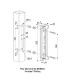 Gâche plate à encastrer réversible aluminium pour serrure à encastrer