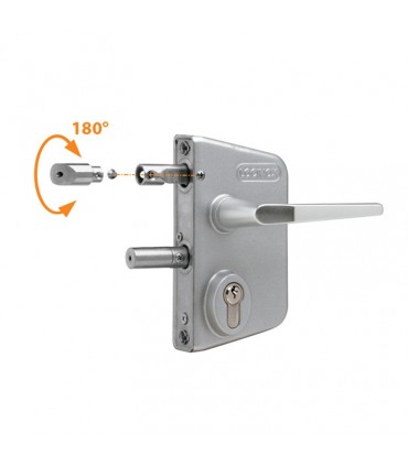 Serrure à pêne INOX pour portails ouvrants et piscines