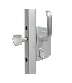 Serrure à crochet mécanisme INOX LSKZ 80x80 pour portails coulissants