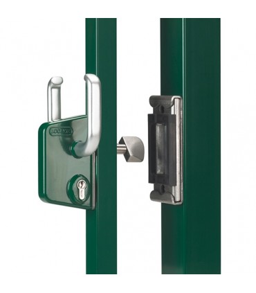 Serrure à crochet mécanisme INOX LSKZ 80x80 pour portails coulissants