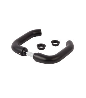 Jeu de béquilles LOCINOX aluminium noir pour serrures à encastrer (8x8mm)