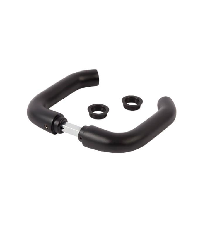 Jeu de béquilles LOCINOX aluminium noir pour serrures à encastrer (8x8mm)
