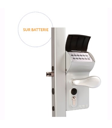 Serrure LOCINOX à code électronique LOKQ mécanisme INOX pour portillons tube 40 à 60mm