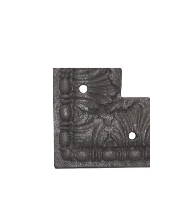 Moulure d'angle pour profilé 50x15mm en fonte pour habillage de soubassement de portail