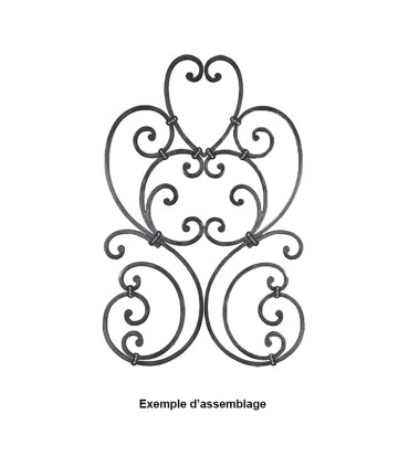 Panneau décoratif H780x260mm carré 12x12mm pour garde-corps